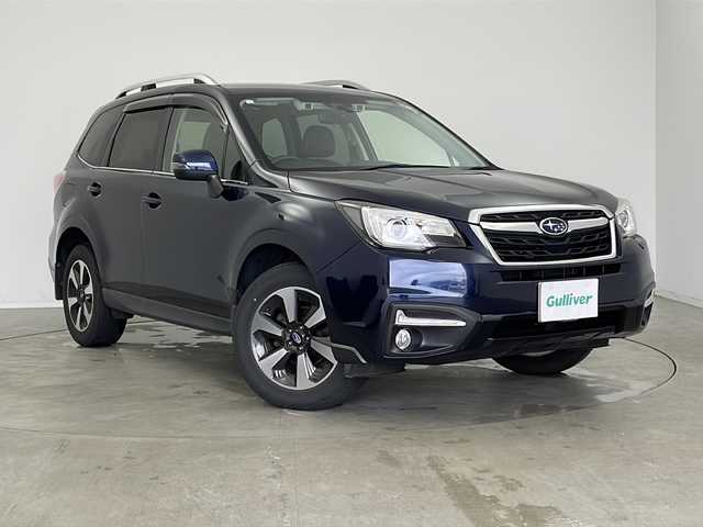 スバル フォレスター Xブレイク 新潟県 2017(平29)年 8万km ダークブルーパール 純正SDナビ（Bluetooth・CD・DVD・USB）/ルーフレール/バックカメラ　/フルセグ　/衝突被害軽減システム/BSM　/ハーフレザーシート　/前席シートヒーター/前席パワーシート/レーンキープアシスト　/追従クルーズコントロール/純正前方ドライブレコーダー　/LEDオートライト/オートマチックハイビーム/フォグランプ/パドルシフト/アイドリングストップ/４WD/MTモード付AT/ETC/純正フロアマット/純正１７インチアルミホイール/スマートキー/保証書/取扱説明書/X-MODE