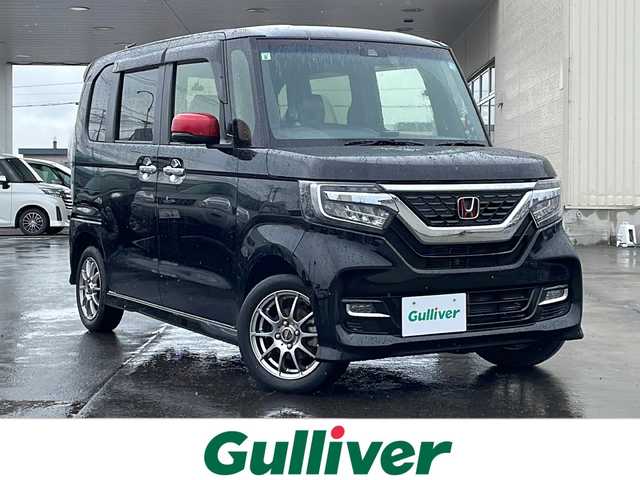 ホンダ Ｎ ＢＯＸ カスタム G L ターボ ホンダセンシング 道北・旭川 2019(令1)年 8.7万km クリスタルブラックパール 純正ナビ(DTV/CD/DVD/BT)/両側パワースライドドア/ハーフレザーシート/バックカメラ/４WD/パドルシフト/ドアバイザー/電格ミラー/フォグランプ/オートライト/オートハイビーム/LEDライト/前席シートヒーター/クルーズコントロール/コーナーセンサー/バックカメラ/ETC/禁煙車/プッシュスタート/衝突軽減ブレーキ/横滑り防止/レーンキープアシスト/ミラーヒーター/前後ドライブレコーダー/保証書/スペアキー