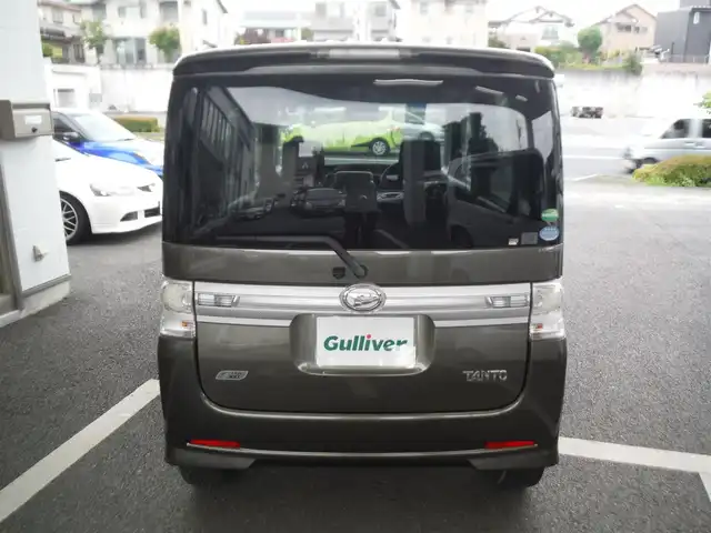ダイハツ タント カスタム RS 東京都 2012(平24)年 7.2万km ブロンズオリーブパールメタリック 保証書・取説あり/純正ナビ・TV・DVD・ETC/　バックカメラ/4WDターボ/エコアイドル/左パワースライドドア/キセノンライト/オーバーヘッドコンソール/純正15インチAW/スマートキー×2個