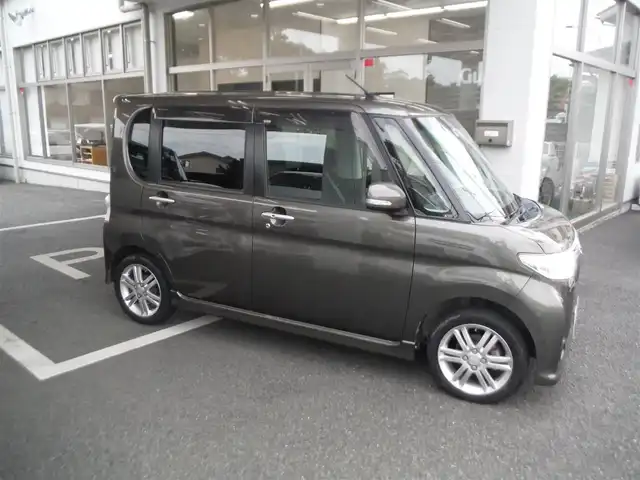 ダイハツ タント カスタム RS 東京都 2012(平24)年 7.2万km ブロンズオリーブパールメタリック 保証書・取説あり/純正ナビ・TV・DVD・ETC/　バックカメラ/4WDターボ/エコアイドル/左パワースライドドア/キセノンライト/オーバーヘッドコンソール/純正15インチAW/スマートキー×2個