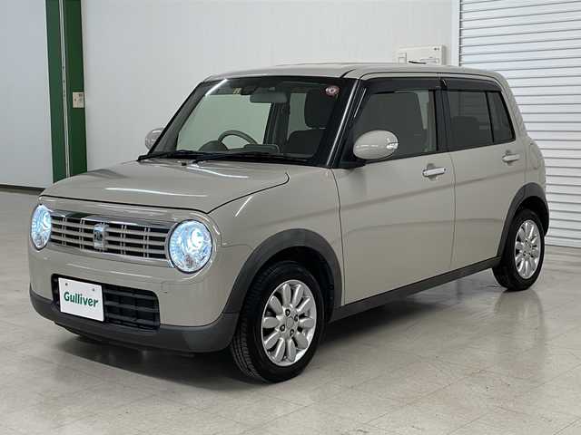 スズキ ラパン F リミテッド 熊本県 2018(平30)年 6.1万km フォーンベージュM レーダーブレーキサポート/SDナビ(AVIC-RZ302)/フルセグTV/CD/DVD/BT/シートヒーター/アイドリングストップ/横滑り防止装置/LEDヘッドライト/革巻きステアリング/純正アルミホイール/保証書・取説・スペアキー
