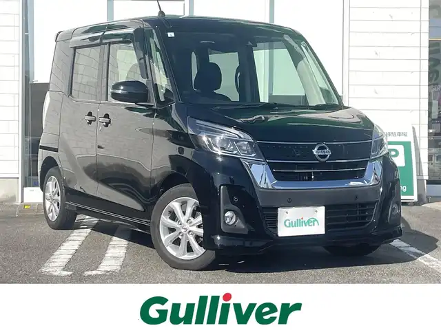 日産 デイズ ルークス ハイウェイスター Xターボ 宮崎県 2019(平31)年 6.4万km 黒 社外ナビゲーション（MDV-D505BTW）/全方位カメラ/衝突軽減ブレーキ/ETC車載器/片側パワースライドドア/オートエアコン/LEDヘッドライト/フォグランプ/アイドリングストップ/プッシュスタート/スマートキー