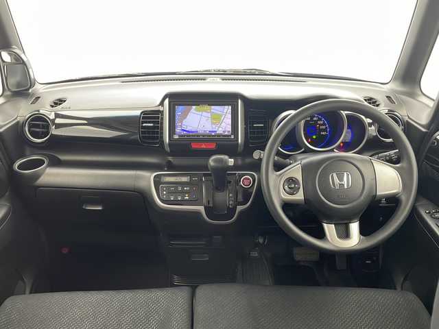 ホンダ Ｎ ＢＯＸ カスタム G Lパッケージ 千葉県 2012(平24)年 7.4万km プレミアムダイナミックブルーパール ワンオーナー/社外ナビ AVIC-MRZ09/フルセグTV/ETC/プッシュスタート/片側パワースライドドア/HIDヘッドライト/オートライト/ドアバイザー/14インチ純正アルミホイール/純正フロアマット