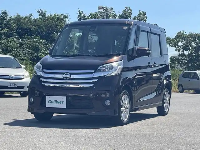 日産 デイズ ルークス HWS X Vセレ +SeftyⅡ 山形県 2015(平27)年 8.3万km モカブラウンP 純正SDナビ/　　【CD DVD BT フルセグ USB AUX】/アラウンドビューモニター/パワースライドドア/HIDヘッドライト/純正14インチアルミホイール/ドライブレコーダー/アイドリングストップ/電動格納ウィンカーミラー/フォグランプ/スマートキー