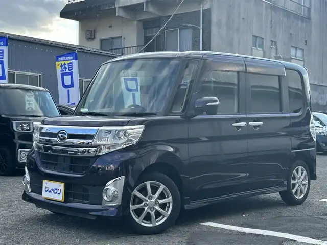 ダイハツ タント カスタム X 京都府 2014(平26)年 8.6万km ナイトシャドーパープルクリスタルM (株)IDOMが運営する【じしゃロン伏見店】の自社ローン専用車両になりますこちらは現金またはオートローンご利用時の価格です。自社ローンご希望の方は別途その旨お申付け下さい/社外ナビ(MDV-727DT)/(CD/DVD/Bluetooth/フルセグTV)/片側パワ-スライドドア/ＬＥＤヘッドライト/フォグランプ/オートライト/純正１４インチアルミホイール/純正フロアマット/ベンチシート/アイドリングストップ/スマートキー/備考欄あり