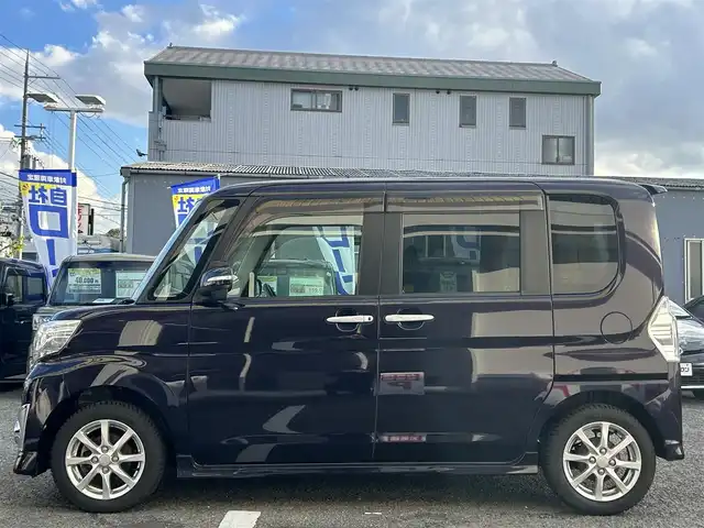 ダイハツ タント カスタム X 京都府 2014(平26)年 8.6万km ナイトシャドーパープルクリスタルM (株)IDOMが運営する【じしゃロン伏見店】の自社ローン専用車両になりますこちらは現金またはオートローンご利用時の価格です。自社ローンご希望の方は別途その旨お申付け下さい/社外ナビ(MDV-727DT)/(CD/DVD/Bluetooth/フルセグTV)/片側パワ-スライドドア/ＬＥＤヘッドライト/フォグランプ/オートライト/純正１４インチアルミホイール/純正フロアマット/ベンチシート/アイドリングストップ/スマートキー/備考欄あり