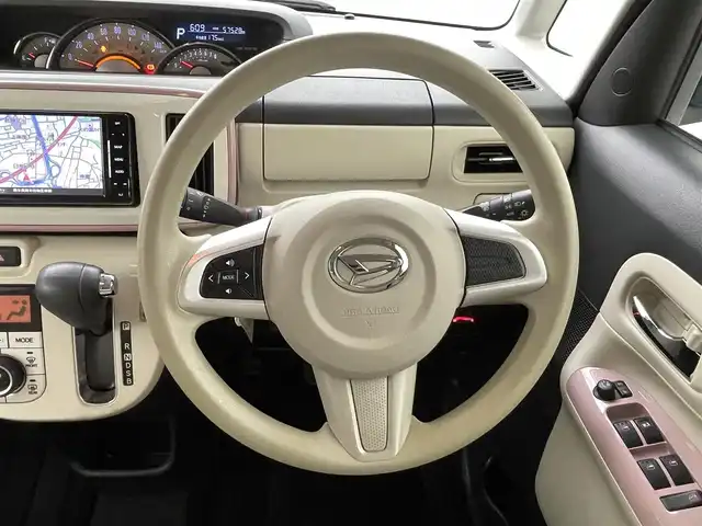 ダイハツ ムーヴ キャンバス G メイクアップ リミテッド　SAⅢ 熊本県 2019(平31)年 5.8万km パールホワイトⅢ/ライトローズマイカメタリックⅡ 2トーン 社外ナビCN-RE04WD（ＣＤ・ＤＶＤ・フルセグ・ＳＤ）/全周囲カメラ　/社外前方ドライブレコーダー　/ＥＴＣ　/両側パワースライドドア　/後ろのみクリアランスソナー　/アイドリングストップ　/衝突軽減ブレーキ　/レーンキープアシスト/横滑り防止/純正フロアマット/オートライト/オートマチックハイビーム/LEDヘッドライト/フォグランプ/スマートキー/プッシュスタート/スペアキー1本/保証書/取扱説明書