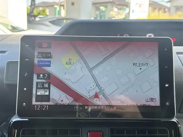 ダイハツ タント カスタム X 熊本県 2019(令1)年 5.8万km マスタードイエローマイカメタリック 純正9インチナビ（NSZN-Y69DS）/【フルセグTV/CD/DVD/Bluetooth】/バックカメラ/両側パワースライドドア/運転席ロングスライドシート/衝突軽減装置/コーナーセンサー/アイドリングストップ/純正15インチAW/前ドライブレコーダー/ビルトインETC/オートライト/電動格納ミラー/プッシュスタート/ステアリングスイッチ/フロアマット/ドアバイザー/横滑り防止/盗難防止装置/保証書/取扱説明書