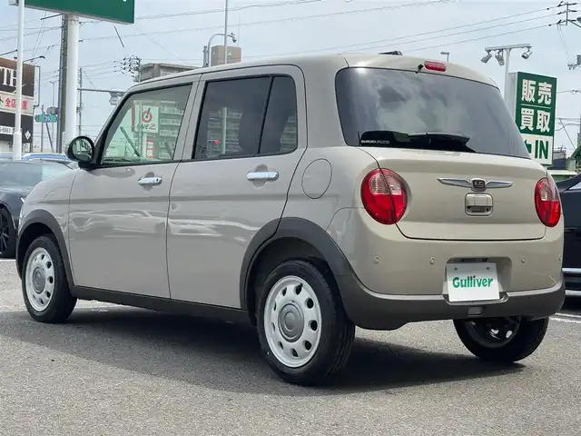 スズキ ラパン ＬＣ X 徳島県 2024(令6)年 0.5万km フォーンベージュM 純正ディスプレイオーディオ/ハーフレザーシート/シートヒーター/純正14インチアルミホイール/衝突被害軽減システム/レーンキープアシスト/横滑り防止装置/コーナーセンサー/バックカメラ/フロアマット/プッシュスタート/スマートキー
