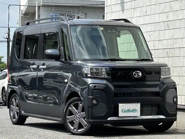 ダイハツ タント ファンクロスターボ 埼玉県 2022(令4)年 0.9万km クロムグレーメタリック メーカーオプション純正ナビ/AM/FM/Bluetooth/バックカメラ/ドライブレコーダー/両側パワースライドドア/スマートアシスト/横滑り防止/衝突回避支援ブレーキ機能/前後クリアランスソナー/前席シートヒーター/純正フロアマット/プッシュスタート/ルーフレール/LEDヘッドライト/フォグライト/スマートキー/スペアキー