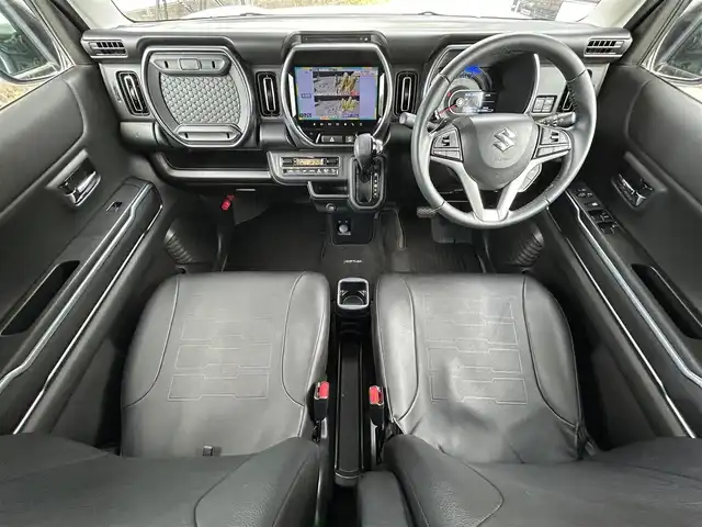 スズキ ハスラー Jスタイル ターボ 長崎県 2021(令3)年 2.7万km ピュアホワイトパール/ガンメタリック2トーン ワンオーナー/純正ナビ（9インチ）/・Bluetoothオーディオ/USBオーディオ/・Apple CarPlay/AndroidAuto/・フルセグTV/DVD/全方位モニター/セーフティサポート/・レーンキープアシスト/・アダプティブクルーズコントロール/シートヒーター（前席）/純正１５インチアルミ/LEDヘッドランプ/・オートライト/オートマチックハイビーム/J STYLEエンブレム（バックドア）/ビルトインETC/シートバックテーブル/ステアリングリモコン/スマートキー/純正シートカバー/取扱説明書/保証書/スペアキー1本