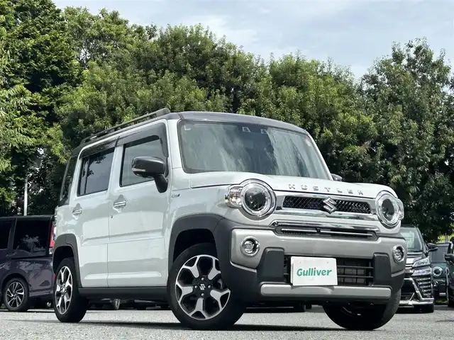 スズキ ハスラー Jスタイル ターボ 長崎県 2021(令3)年 2.7万km ピュアホワイトパール/ガンメタリック2トーン ワンオーナー/純正ナビ（9インチ）/・Bluetoothオーディオ/USBオーディオ/・Apple CarPlay/AndroidAuto/・フルセグTV/DVD/全方位モニター/セーフティサポート/・レーンキープアシスト/・アダプティブクルーズコントロール/シートヒーター（前席）/純正１５インチアルミ/LEDヘッドランプ/・オートライト/オートマチックハイビーム/J STYLEエンブレム（バックドア）/ビルトインETC/シートバックテーブル/ステアリングリモコン/スマートキー/純正シートカバー/取扱説明書/保証書/スペアキー1本