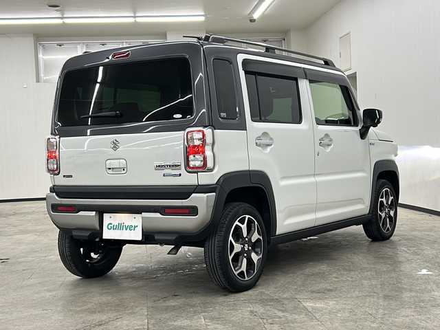 スズキ ハスラー Jスタイル ターボ 長崎県 2021(令3)年 2.7万km ピュアホワイトパール/ガンメタリック2トーン ワンオーナー/純正ナビ（9インチ）/・Bluetoothオーディオ/USBオーディオ/・Apple CarPlay/AndroidAuto/・フルセグTV/DVD/全方位モニター/セーフティサポート/・レーンキープアシスト/・アダプティブクルーズコントロール/シートヒーター（前席）/純正１５インチアルミ/LEDヘッドランプ/・オートライト/オートマチックハイビーム/J STYLEエンブレム（バックドア）/ビルトインETC/シートバックテーブル/ステアリングリモコン/スマートキー/純正シートカバー/取扱説明書/保証書/スペアキー1本