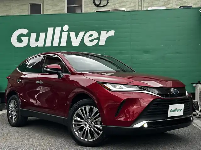 トヨタ ハリアー ハイブリッド Z レザーパッケージ 東京都 2020(令2)年 3.8万km センシュアルレッドマイカ ワンオーナー/純正SDナビ/（フルセグ/AM/FM/BT/USB）/JBLプレミアムサウンドシステム/セーフティセンス/・プリクラッシュセーフティ/・レーントレーシングアシスト/・レーダークルーズコントロール/・アダプティブハイビームシステム/ブラインドスポットモニター/パーキングサポートブレーキ/ヘッドアップディスプレイ/デジタルインナーミラー/おくだけ充電/ステアリングヒーター/レザーシート/前席解熱温熱シート/純正19インチホイール/ETC/スペアキー×1/新車時保証書/記録簿/取扱説明書