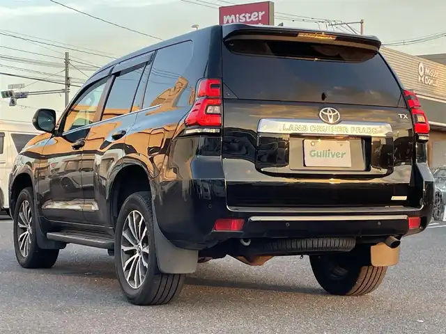 トヨタ ランドクルーザー プラド TX Lパッケージ 広島県 2021(令3)年 10.8万km ブラック ワンオーナー/純正メモリナビ/　【BT/Miracast/DTV】/パノラミックビューモニター/フロント/両サイド/バックカメラ/プリクラッシュセーフティー/レーダークルーズコントロール/ブラインドスポットモニター/先行車発進告知/ロードサインアシスト/クリアランスソナー/バックセンサー/レザーシート/シートヒーター/エアシート/パワーシート/ビルトインETC2.0/オートライト/純正LEDライト/フォグランプ/プッシュスタート/純正１９インチアルミホイール/純正ドアバイザー/リアプライバシーガラス/純正フロアマット/スペアキー【スマートキー】/ウインカーミラー/社外ドライブレコーダー(DC-DR412)/取扱説明書