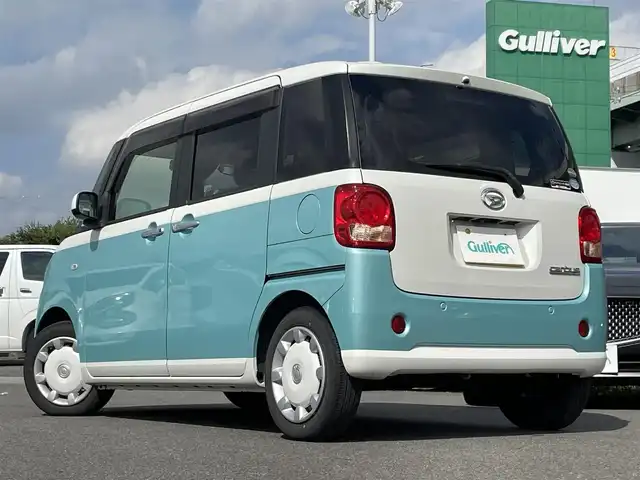 ダイハツ ムーヴ キャンバス G SA Ⅲ 愛知県 2020(令2)年 4.3万km パールホワイトⅢ/ファインミントメタリック 2トーン 純正ＳＤナビ　/Ｂカメラ　/ＥＴＣ　/衝突軽減ブレーキ　ＳＡIII/両側パワースライドドア　/アイドリングストップ　/ステアリングスイッチ　/ＬＥＤヘッドライト　/純正フロアマット　/ドアバイザー　/Ｆドラレコ