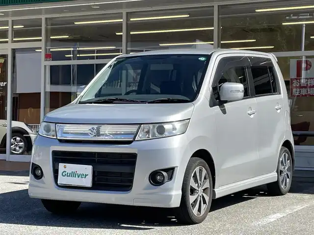 スズキ ワゴンＲ スティングレー T 岐阜県 2011(平23)年 8.3万km シルキーシルバーメタリック 4WD/スマートキー/SDナビ/【Bluetooth．CD.DVD.AM/FM．TV】/ETC/バックカメラ/純正アルミホイール/ベンチシート/シートヒーター/オートライト/フォグライト/ドアバイザー/ウィンカーミラー/保証書/取扱説明書/スペアキー