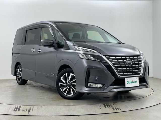 日産 セレナ ハイウェイスター V 埼玉県 2022(令4)年 3万km ダークメタルグレー 純正ナビ/(Bluetooth/CD/DVD/Blu-ray/USB/AM/FM)/地デジワンセグ/全方位カメラ/ドライブレコーダー/ETC/プロパイロット/ブラインドスポットモニター/車線逸脱警報/衝突軽減ブレーキ/標識認識機能/電子パーキングシステム/オートブレーキホールド/デジタルインナーミラー/ロールサンシェード/プッシュスタート/ステアリングリモコン/ウィンカーミラー/フロントフォグランプ/純正フロアマット/純正ドアバイザー/純正16インチアルミホイール