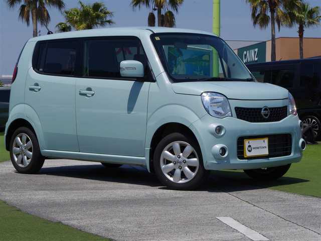 日産 モコ G FOUR 道央・札幌 2013(平25)年 3.5万km アロマティックアクア 社外メモリーナビ/ワンセグTV/【CD再生機能　Bluetooth接続】/バックカメラ/ドライブレコーダー/革巻きステアリング/運転席シートヒーター/ETC/ウインカーミラー/純正14インチアルミホイル/携帯リモコン