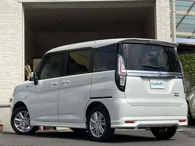 スズキ ソリオ HV MX 大分県 2024(令6)年 0.1万km ピュアホワイトP パワースライドドア /ディユアルカメラブレーキサポート/純正15インチアルミホイール/シートヒーター/スマートキー/保証書