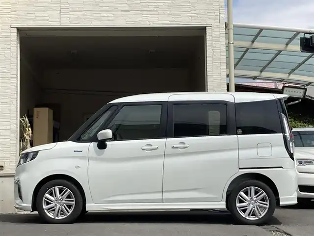 スズキ ソリオ HV MX 大分県 2024(令6)年 0.1万km ピュアホワイトP パワースライドドア /ディユアルカメラブレーキサポート/純正15インチアルミホイール/シートヒーター/スマートキー/保証書