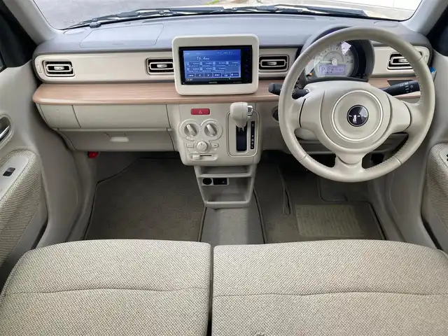 スズキ ラパン S 静岡県 2020(令2)年 1.8万km シフォンアイボリーM エンジンスタートボタン/パワーステアリング/パワーウィンドウ/アイドリングストップ/マニュアルエアコン/スマートキー/純正SDナビ（BT.ワンセグ）/D席シートヒーター/純正アルミホイール/ABS/横滑り防止装置/コーナーセンサー後のみ/レーンキープアシスト/オートライト/Wエアバック/衝突軽減システム