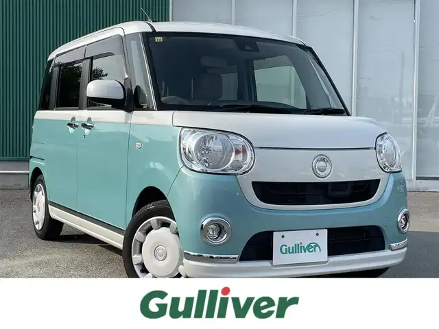 ダイハツ ムーヴ キャンバス X LTD メイクアッフ SA Ⅱ 福岡県 2016(平28)年 8.9万km パールホワイトⅢ/ファインミントメタリック 2トーン 横滑り防止/エアバッグ(W＋サイド)/盗難防止/オートライト/オートマチックハイビーム/カーテンエアバッグ/アイドリングストップ/TRC/純正SDナビ(フルセグTV、BT、CD)/純正フロアマット/両側パワスラ/ベンチシート/コーナーセンサー(後)/スマートキー
