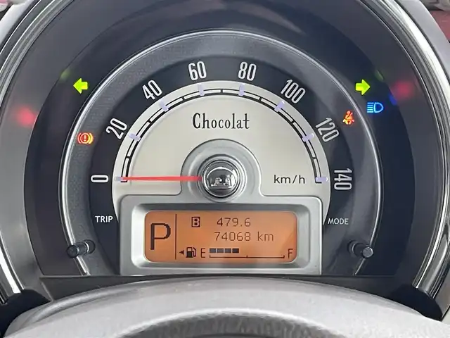 スズキ ラパン X 群馬県 2014(平26)年 7.4万km シャンパンピンクPM 禁煙車　純正ナビ　ＢＴ　ワンセグ　バックカメラ　アイドリングストップ　電動格納ミラー　オートライト　オートエアコン　ラパン専用コンビシート　ＨＩＤ　ナノイー　プッシュスタート　スマートキー　純正ＡＷ