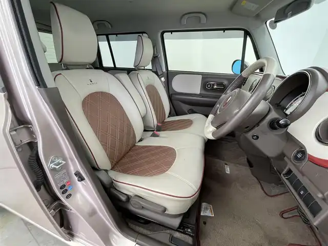 スズキ ラパン X 群馬県 2014(平26)年 7.4万km シャンパンピンクPM 禁煙車　純正ナビ　ＢＴ　ワンセグ　バックカメラ　アイドリングストップ　電動格納ミラー　オートライト　オートエアコン　ラパン専用コンビシート　ＨＩＤ　ナノイー　プッシュスタート　スマートキー　純正ＡＷ
