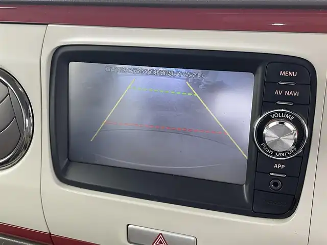スズキ ラパン X 群馬県 2014(平26)年 7.4万km シャンパンピンクPM 禁煙車　純正ナビ　ＢＴ　ワンセグ　バックカメラ　アイドリングストップ　電動格納ミラー　オートライト　オートエアコン　ラパン専用コンビシート　ＨＩＤ　ナノイー　プッシュスタート　スマートキー　純正ＡＷ