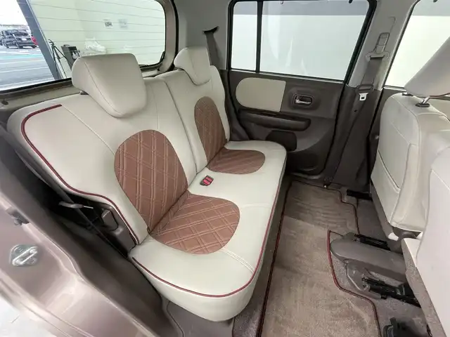 スズキ ラパン X 群馬県 2014(平26)年 7.4万km シャンパンピンクPM 禁煙車　純正ナビ　ＢＴ　ワンセグ　バックカメラ　アイドリングストップ　電動格納ミラー　オートライト　オートエアコン　ラパン専用コンビシート　ＨＩＤ　ナノイー　プッシュスタート　スマートキー　純正ＡＷ