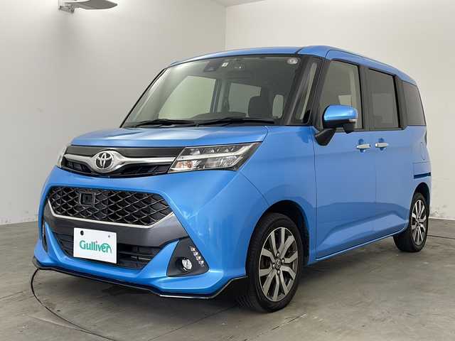 トヨタ タンク カスタムG－T 兵庫県 2018(平30)年 5.8万km ファインブルーマイカメタリック ・ワンオーナー/・社外ナビ（CD・DVD・SD・TV・BT）/・バックカメラ/・両側パワースライドドア/・クルーズコントロール/・スマートアシスト/・衝突回避支援ブレーキ機能/・衝突警報機能（対車両・対歩行者）、/・車線逸脱警報機能/・誤発進抑制制御機能/・後方誤発進抑制制御機能/・先行車発進お知らせ機能/・クルーズコントロール/・LEDヘッドライト/・オートライト/・LEDフォグランプ/・アイドリングストップ/・純正15インチAW/・ETC/・スマートキー/・ドライブレコーダー
