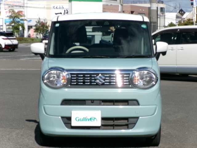 スズキ ワゴンＲ スマイル HYBRID S 岡山県 2021(令3)年 2.9万km オフブルーメタリック/ホワイト2トーン 【SUZUKI Safety Support  】/・デュアルカメラブレーキサポート/・誤発進抑制機能/・車線逸脱警報機能/・ふらつき警報機能/・先行車発進お知らせ機能/・ハイビームアシスト/・標識認識機能/・後退時ブレーキサポート/・後方誤発進抑制機能/・リヤパーキングセンサー/・全方位モニター/純正メモリーナビ/フルセグテレビ/フロント・サイド・バックカメラ/DVD再生可能/Bluetooth/USB/スマートキー2個/運転席シートヒーター/両側パワースライドドア/社外フロアマット/社外ドライブレコーダー（フロント・リア）/リアソナー/オートライト