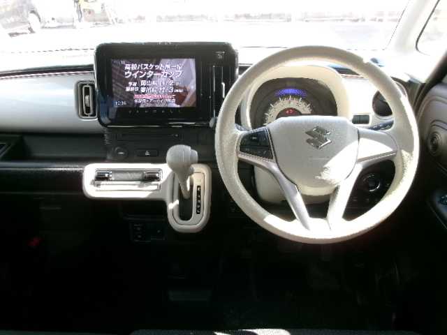スズキ ワゴンＲ スマイル HYBRID S 岡山県 2021(令3)年 2.9万km オフブルーメタリック/ホワイト2トーン 【SUZUKI Safety Support  】/・デュアルカメラブレーキサポート/・誤発進抑制機能/・車線逸脱警報機能/・ふらつき警報機能/・先行車発進お知らせ機能/・ハイビームアシスト/・標識認識機能/・後退時ブレーキサポート/・後方誤発進抑制機能/・リヤパーキングセンサー/・全方位モニター/純正メモリーナビ/フルセグテレビ/フロント・サイド・バックカメラ/DVD再生可能/Bluetooth/USB/スマートキー2個/運転席シートヒーター/両側パワースライドドア/社外フロアマット/社外ドライブレコーダー（フロント・リア）/リアソナー/オートライト