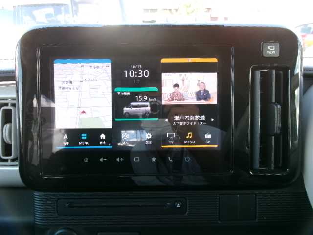 スズキ ワゴンＲ スマイル HYBRID S 岡山県 2021(令3)年 2.9万km オフブルーメタリック/ホワイト2トーン 【SUZUKI Safety Support  】/・デュアルカメラブレーキサポート/・誤発進抑制機能/・車線逸脱警報機能/・ふらつき警報機能/・先行車発進お知らせ機能/・ハイビームアシスト/・標識認識機能/・後退時ブレーキサポート/・後方誤発進抑制機能/・リヤパーキングセンサー/・全方位モニター/純正メモリーナビ/フルセグテレビ/フロント・サイド・バックカメラ/DVD再生可能/Bluetooth/USB/スマートキー2個/運転席シートヒーター/両側パワースライドドア/社外フロアマット/社外ドライブレコーダー（フロント・リア）/リアソナー/オートライト