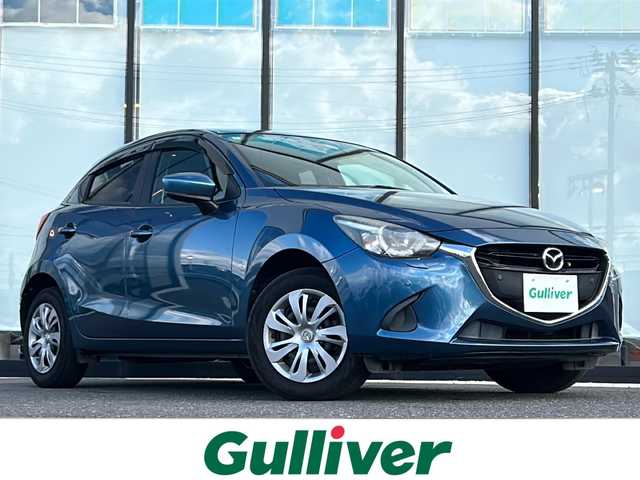 マツダ デミオ 13S 山形県 2018(平30)年 9.4万km エターナルブルーマイカ 禁煙車/4WD/衝突被害軽減システム/BSM/レーンキープアシスト/純正ナビ/（Bluetooth/CD/DVD/フルセグ)/全方位カメラ/LEDオートライト/DN席シートヒータ－/ステアリングスイッチ/ETC/純正フロアマット/社外AWスタッドレス(185/65/R15・6mm)4本積載/電動格納ウィンカーミラー/スマートキー/ドアバイザー