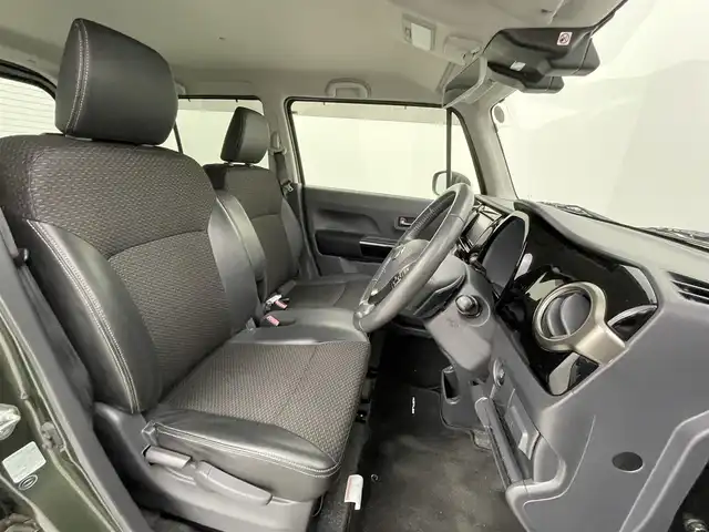 スズキ ハスラー Jスタイル Ⅱ ターボ 熊本県 2017(平29)年 3.4万km クールカーキパールメタリック/ホワイト2トーンルーフ 社外ナビ(KXM-E502W)/(CD・DVD/Bluetooth/TV)/純正ビルトインETC/ステアリングスイッチ/衝突被害軽減ブレーキ/レーンキープアシスト/アイドリングストップ/助手席下収納/MTモード付AT/パドルシフト/純正15インチアルミホイール/ハーフレザーシート/シートヒーター/純正フロアマット/キセノンヘッドライト/プッシュスタート/スマートキー/スペアキー