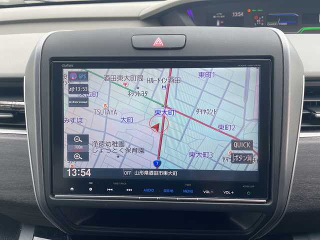 ホンダ フリード ハイブリット G ホンダセンシング 山形県 2017(平29)年 5.3万km クリスタルブラックパール 4WD/純正9インチSDナビ（VXM-185VFNi）/CD/DVD/BT/フルセグテレビ/SDミュージックサーバー/バックカメラ/ETC/ドライブレコーダー/衝突被害軽減ブレーキ/レーンキープアシスト/レーダークルーズコントロール/両側パワースライドドア/半革シート/シートヒーター/ステアリングスイッチ/スマートキー/プッシュスタート/LEDヘッドライト/オートライト/フォグランプ/純正15インチアルミホイール