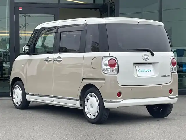 ダイハツ ムーヴ キャンバス G メイクアップ リミテッド　SAⅢ 東京都 2020(令2)年 3万km パールホワイトⅢ/ナチュラルベージュマイカメタリック 2トーン 純正ナビ/フルセグ/全方位モニター/両側パワースライドドア/ETC/ドライブレコーダー/衝突軽減ブレーキ/アイドリングストップ/オートマチックハイビーム/LEDヘッドライト/フォグランプ/スマートキー/プッシュスタート