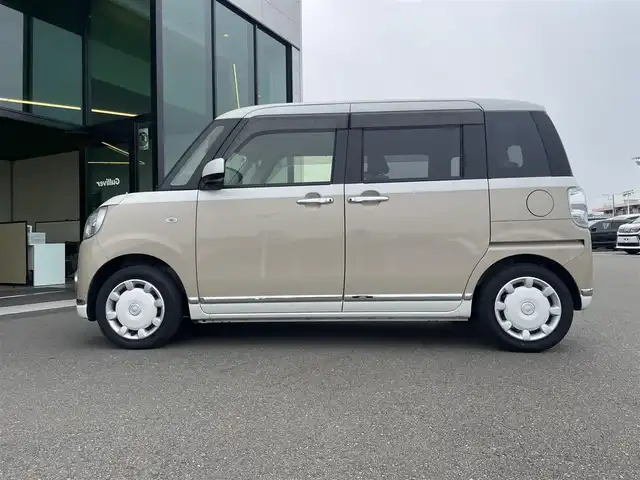 ダイハツ ムーヴ キャンバス G メイクアップ リミテッド　SAⅢ 東京都 2020(令2)年 3万km パールホワイトⅢ/ナチュラルベージュマイカメタリック 2トーン 純正ナビ/フルセグ/全方位モニター/両側パワースライドドア/ETC/ドライブレコーダー/衝突軽減ブレーキ/アイドリングストップ/オートマチックハイビーム/LEDヘッドライト/フォグランプ/スマートキー/プッシュスタート