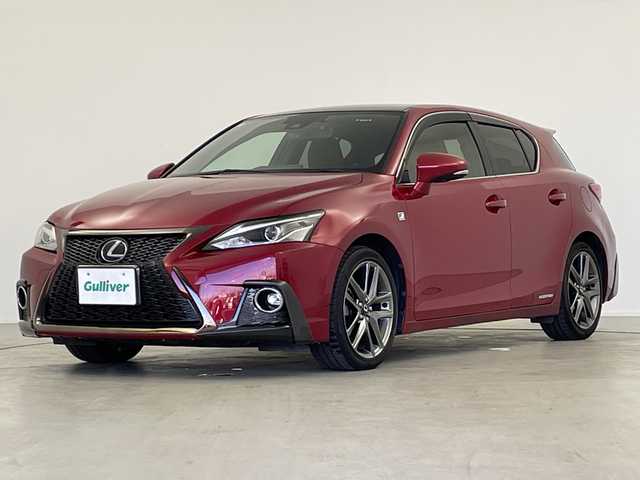 レクサス ＣＴ 200h Fスポーツ 岐阜県 2018(平30)年 5.6万km 赤 カラーコード:2LM/サンルーフ/純正ナビ/・フルセグ/・Bluetooth/バックモニター/ドライブレコーダー/ビルドインETC2.0/アダプティブクルーズコントロール/前席シートヒーター/パドルシフト/LEDライト/オートハイビーム/純正フロアマット/スマートキー/プッシュスタート