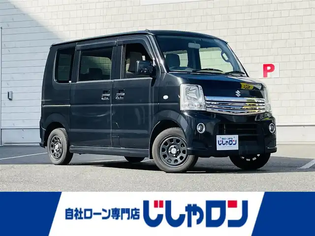 スズキ エブリィ ワゴン PZターボ スペシャル 岡山県 2014(平26)年 8.9万km 黒 (株)IDOMが運営する【じしゃロン岡山店】の自社ローン専用車両です。こちらは現金またはオートローンご利用時の価格です。 自社ローンご希望の方は別途その旨お申し付け下さい/＊ナビ/＊片側パワスラ/＊ETC/＊TV