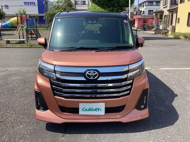 トヨタ ルーミー カスタムG－T 神奈川県 2021(令3)年 0.8万km ブラックマイカメタリック/ブリリアントカッパークリスタルマイカ 2トーン 純正９インチナビ、TV/バックモニタ/ETC/ドライブレコーダー(CS-91FH)/スマートアシスト/LEDヘッドランプ/スマートキー