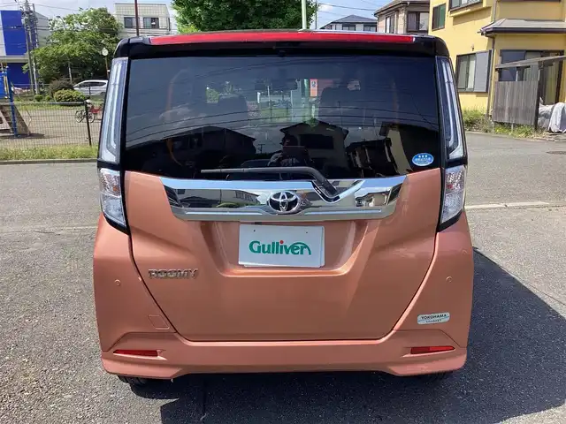 トヨタ ルーミー カスタムG－T 神奈川県 2021(令3)年 0.8万km ブラックマイカメタリック/ブリリアントカッパークリスタルマイカ 2トーン 純正９インチナビ、TV/バックモニタ/ETC/ドライブレコーダー(CS-91FH)/スマートアシスト/LEDヘッドランプ/スマートキー