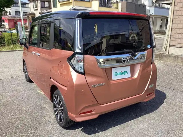 トヨタ ルーミー カスタムG－T 神奈川県 2021(令3)年 0.8万km ブラックマイカメタリック/ブリリアントカッパークリスタルマイカ 2トーン 純正９インチナビ、TV/バックモニタ/ETC/ドライブレコーダー(CS-91FH)/スマートアシスト/LEDヘッドランプ/スマートキー