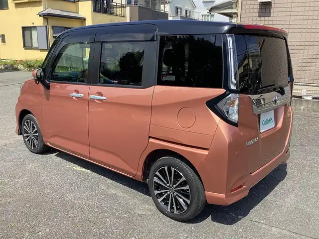 トヨタ ルーミー カスタムG－T 神奈川県 2021(令3)年 0.8万km ブラックマイカメタリック/ブリリアントカッパークリスタルマイカ 2トーン 純正９インチナビ、TV/バックモニタ/ETC/ドライブレコーダー(CS-91FH)/スマートアシスト/LEDヘッドランプ/スマートキー