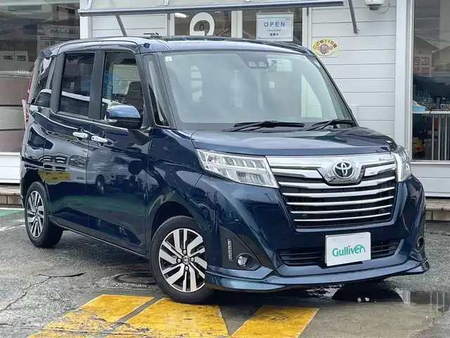 トヨタ ルーミー カスタムG 神奈川県 2019(令1)年 2万km レーザーブルークリスタルシャイン ワンオーナー/純正メモリナビ/　（CD・Bluetooth）/ワンセグTV/バックカメラ/両側パワースライドドア/LEDヘッドライト/LEDフォグライト/スマートアシスト/アイドリングストップ/コーナーセンサー/前方ドライブレコーダー/クルーズコントロール/スマートキー×2/保証書/取扱説明書