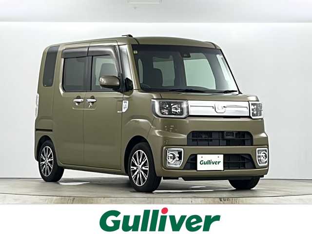 ダイハツ ウェイク G ターボ SA Ⅱ 愛知県 2016(平28)年 6.9万km オフビートカーキM 衝突被害軽減ブレーキ/SDナビ（CN-AS300WD）/フルセグテレビ/バックカメラ/ETC/両側電動スライドドア/アイドリングストップ/LEDヘッドライト/純正ア14インチアルミホイール/ターボ車/Bluetooth接続/ベンチシート/スマートキー