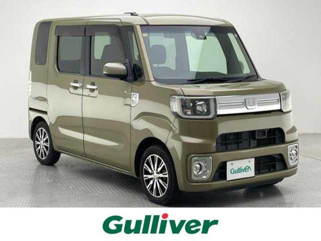 ダイハツ ウェイク G ターボ SA Ⅱ 兵庫県 2016(平28)年 6.9万km オフビートカーキM 衝突被害軽減ブレーキ/SDナビ（CN-AS300WD）/フルセグテレビ/バックカメラ/ETC/両側電動スライドドア/アイドリングストップ/LEDヘッドライト/純正ア14インチアルミホイール/ターボ車/Bluetooth接続/ベンチシート/スマートキー/スペアキー有/取扱説明書