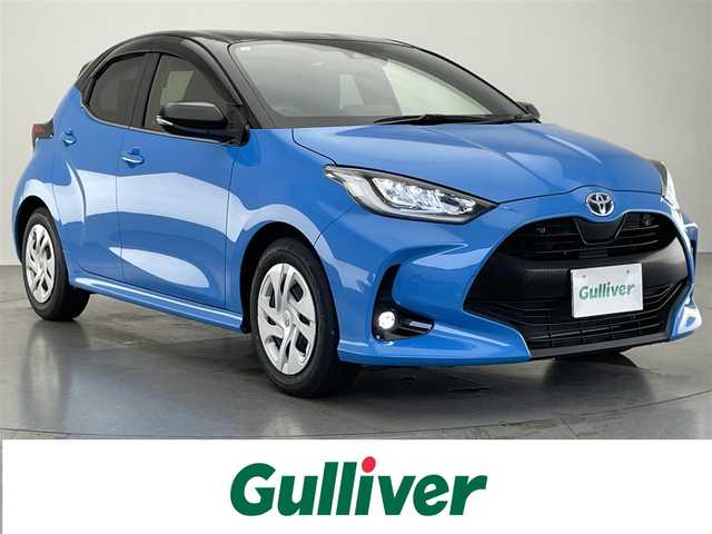 トヨタ ヤリス ハイブリッド Z 愛知県 2021(令3)年 2.8万km ブラック/シアンメタリック 純正ディスプレイ　Ｂｌｕｅｔｏｏｔｈ　ミラキャスト対応　シートヒーター　前方ドライブレコーダー　セーフティセンス　衝突軽減　追従クルコン　コーナーセンサー　ＬＥＤオートライト　ツートンカラー　禁煙車
